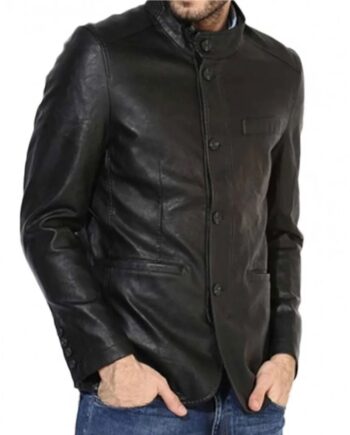 black-leather-blazer