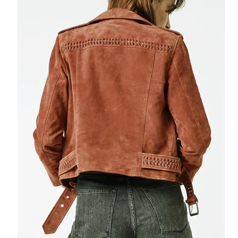 cameron-esposito-brown-suede-jacket