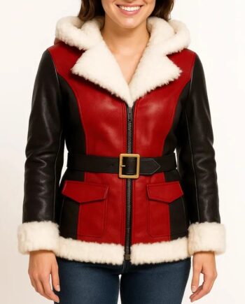 christmas-festive-red-and-black-shearling-leather-jacket