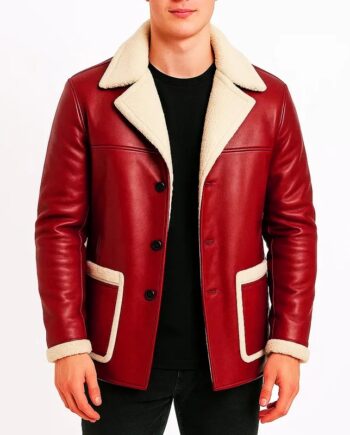 christmas-red-shearling-leather-jacket