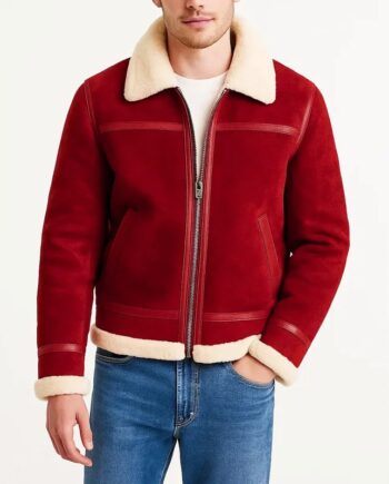 christmas-red-suede-shearling-jacket
