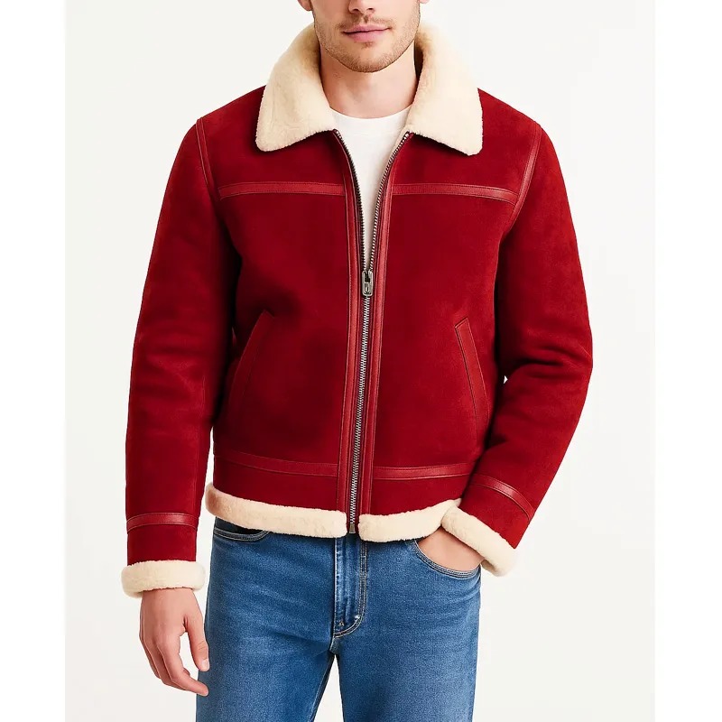 christmas-red-suede-shearling-jacket