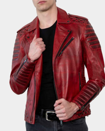 mens-red-biker-leather-jacket