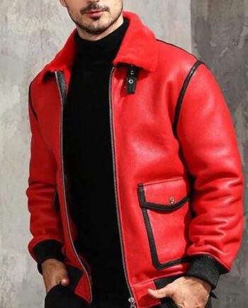 mens-red-shearling-leather-moto-jacket-with-black-trim
