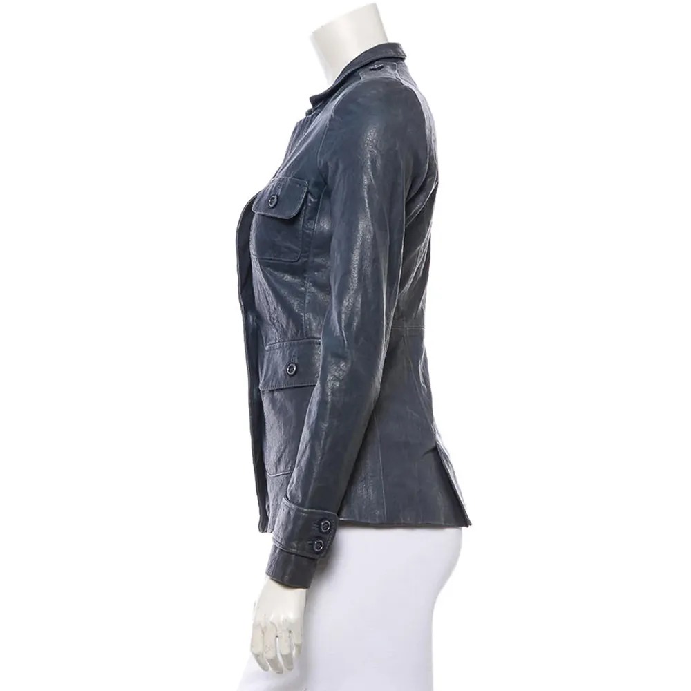 Janel Parrish PLL Season 5 Leather Blazer