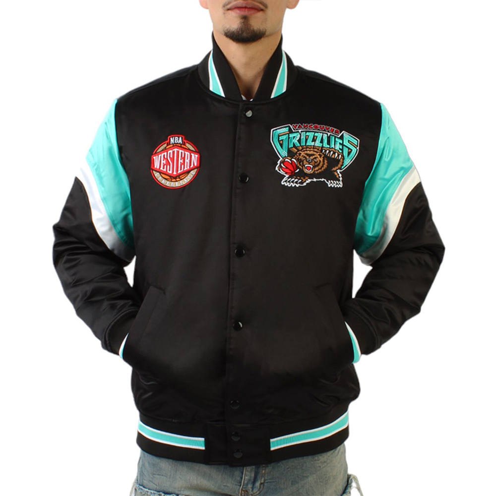 vancouver-grizzlies-heavyweight-black-satin-jacket
