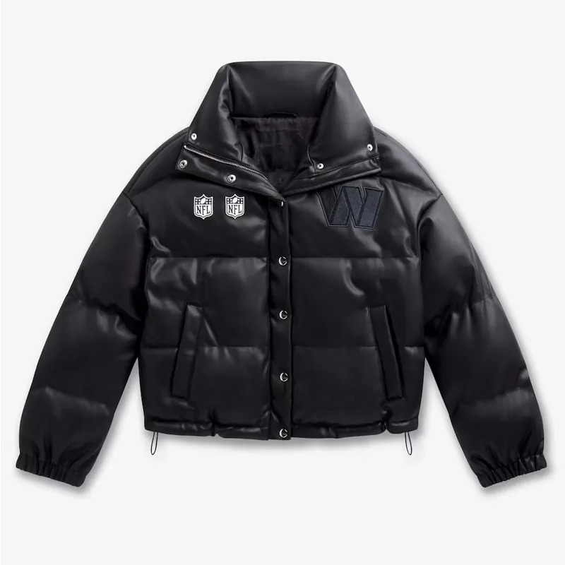 washington-commanders-puffer-leather-jacket