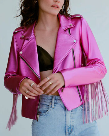 womens-magenta-rainbow-fringe-leather-jacket