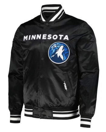 2024 City Edition Minnesota Timberwolves Black Satin Jacket