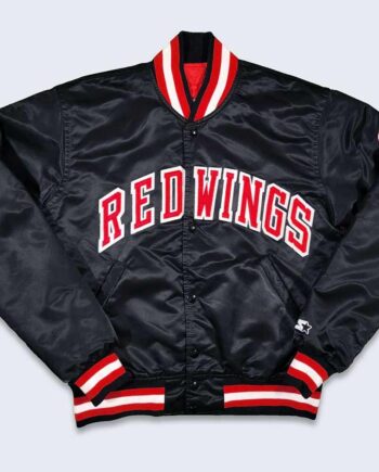 80’s Detroit Red Wings Black Bomber Jacket