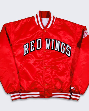 80’s Detroit Red Wings Red Bomber Jacket