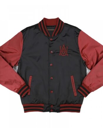 Alabama A&M Black and Maroon Baseball Jacket
