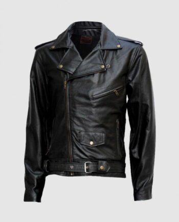 Black Motorcycle Leather Jacket