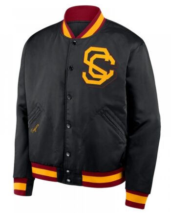 Black USC Trojans Legacy Bomber Jacket