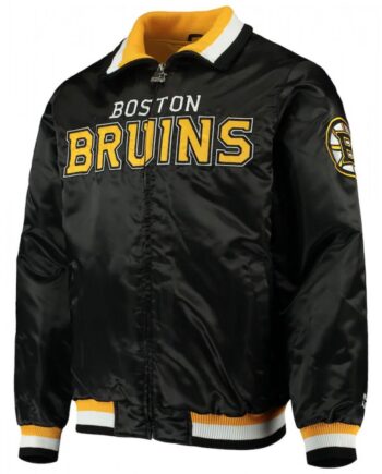 Boston Bruins Starter Bomber Black Jacket