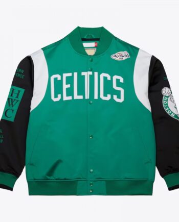 Boston Celtics Team Origins Green Satin Jacket