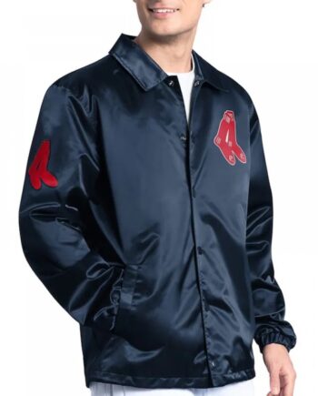 Boston Red Sox Point Man Coaches Navy Jacket