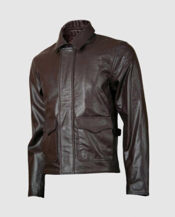 Brown Leather Biker Jacket