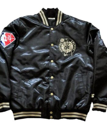 Celtics 75th Anniversary Black Satin Jacket
