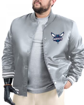 Charlotte Hornets Adaptive Bold Logo Varsity Satin Jacket
