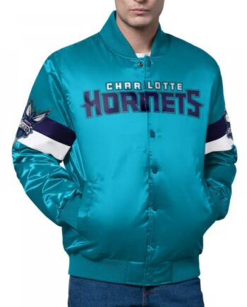 Charlotte Hornets Triple Option Varsity Satin Jacket