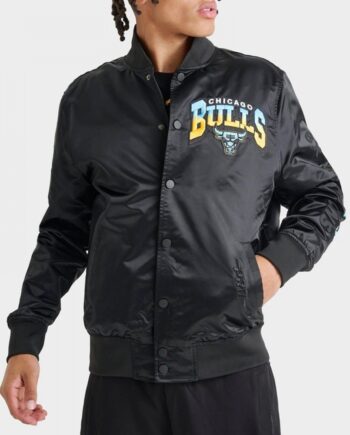 Chicago Bulls Gamma 6-Time Champs Black Satin Jacket