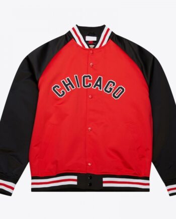 Chicago White Sox Vintage Logo Double Clutch Red Satin Jacket