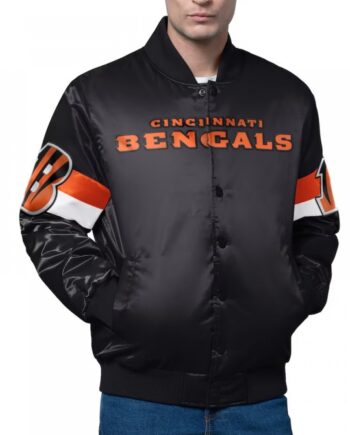 Cincinnati Bengals Triple Option Varsity Satin Jacket
