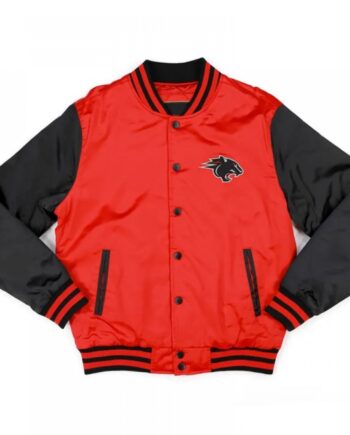 Clark Atlanta Red and Black Baseball Jacket