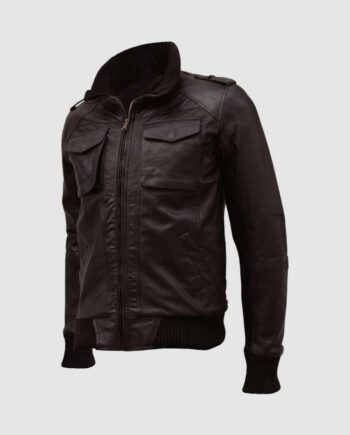 Classic Bomber Leather Jacket