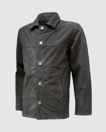 Classic Vintage Style Nubuck Men Leather Jacket