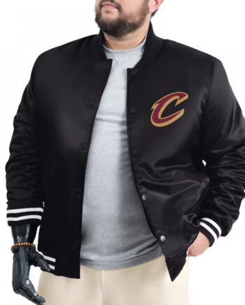 Cleveland Cavaliers Adaptive Bold Logo Varsity Satin Jacket