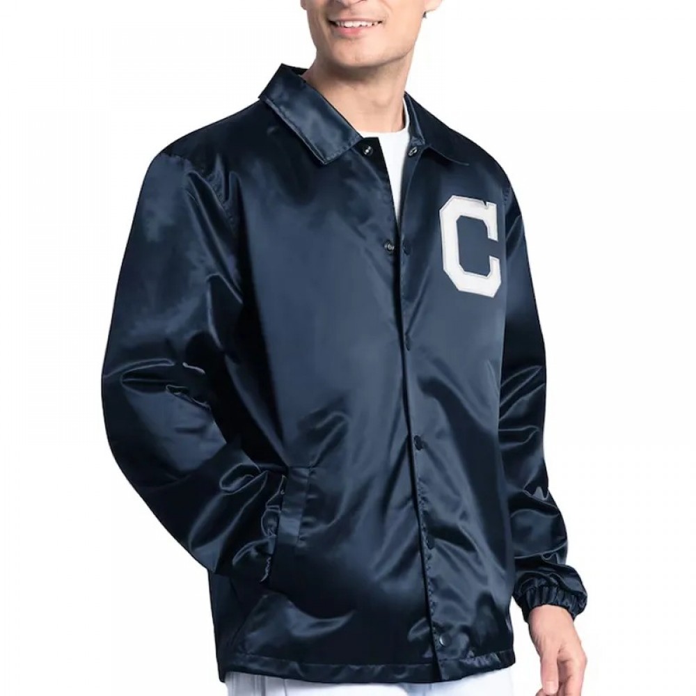 Cleveland Guardians Point Man Coaches Navy Jacket