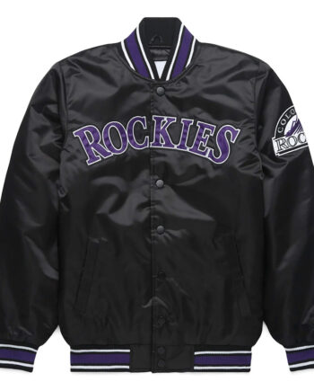 Colorado Rockies Classic Black Satin Jacket