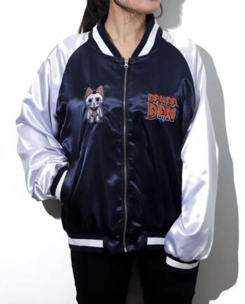 Dandadan Souvenir Navy and Silver Bomber Jacket