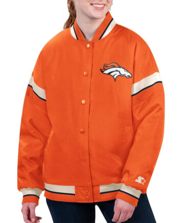 Denver Broncos Tournament Orange Varsity Jacket