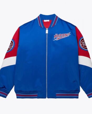 Detroit Pistons Throw It Back Heavyweight Satin Jacket