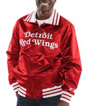 Detroit Red Wings Red Satin The Captain Jacket