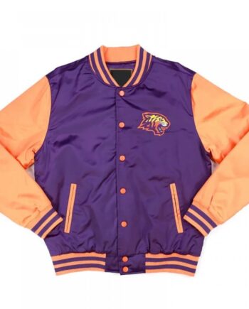 Edward Waters Purple and Orange Baseball Jacket