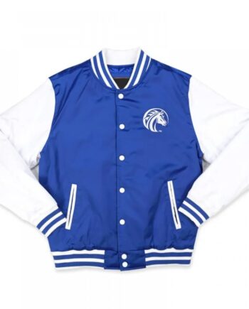 Fayetteville State Royal and White Baseball Jacket