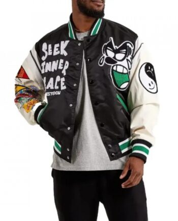 First Row Seek Inner Peace Satin Varsity Jacket