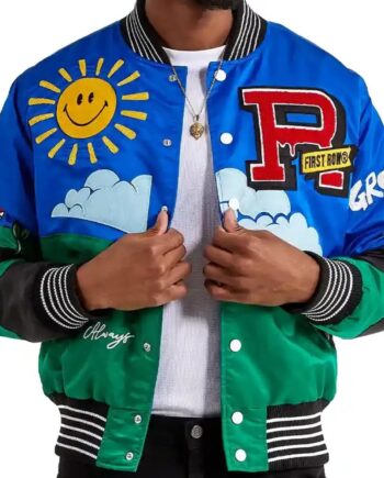 First Row Think Green Always Varsity Jacket