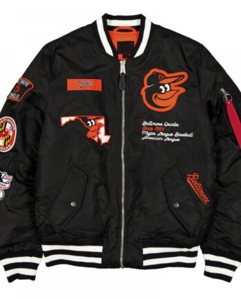 Full-Zip Baltimore Orioles Black Bomber Jacket | Best Deal