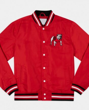 Georgia Bulldogs Arched Red Bomber Jacket