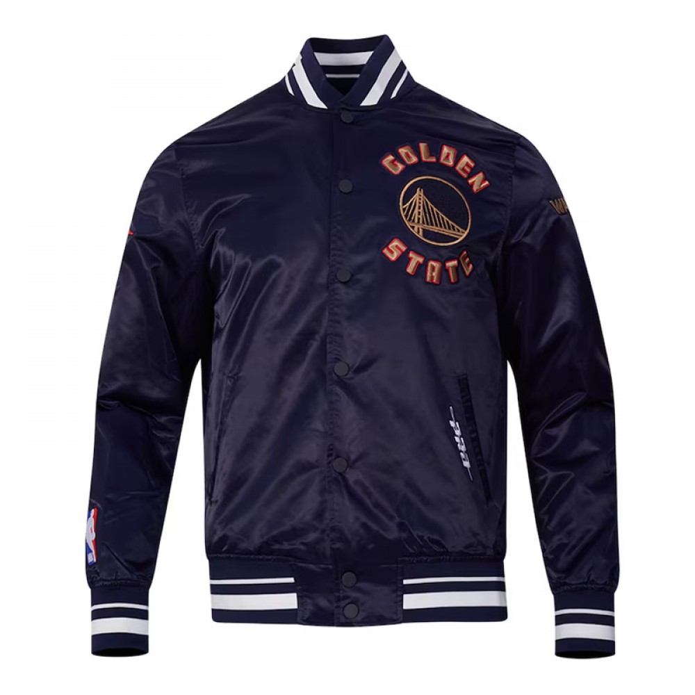Golden State Warriors 2024/25 City Edition Chenille Navy Satin Jacket