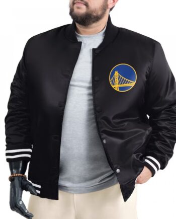 Golden State Warriors Adaptive Bold Logo Varsity Satin Jacket