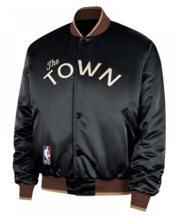 Golden State Warriors Remix Courtside Black Bomber Jacket