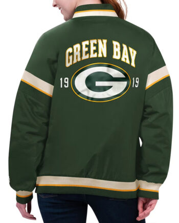 Green Bay Packers Tournament Green Varsity Jacket