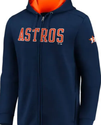 Houston Astros Blue Zip Up Fleece Hoodie