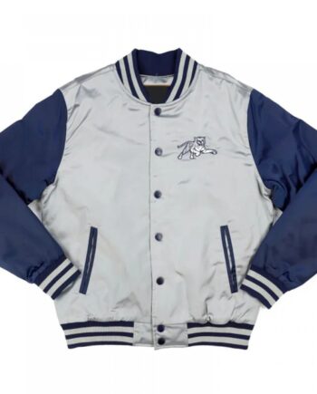 Jackson State Gray and Navy Baseball Jacket
